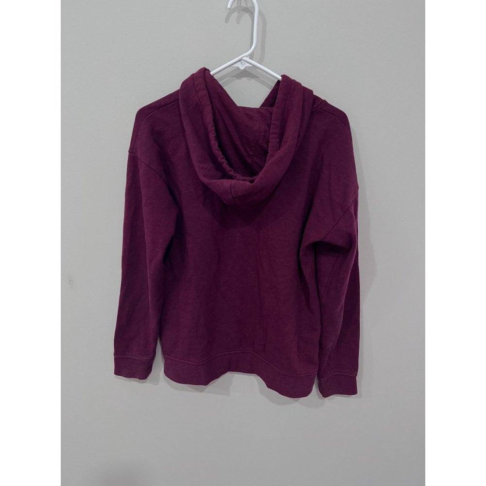 Vans Women's Checkerboard Off The Wall Long Sleeve Hoodie Burgundy Size L - Picture 4 of 6